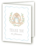 Bunny Crest Baby Shower Thank You Cards