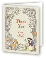 Disney's Snow White Woodland Baby Shower Thank You Cards