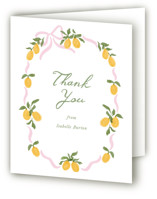 Lemon and Ribbon Baby Shower Thank You Cards