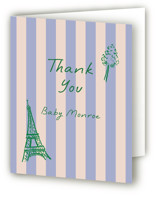 Parisian Cafe Baby Shower Thank You Cards