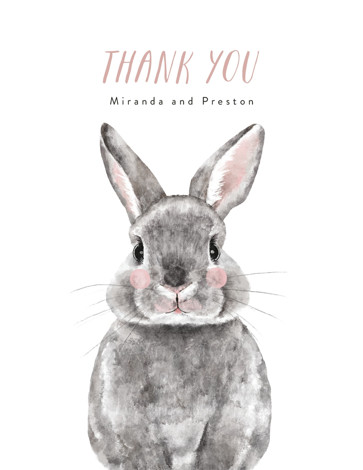 Baby Animal Rabbit Baby Shower Thank You Cards by Cass Loh | Minted