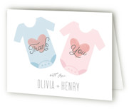 Twinning Baby Shower Thank You Cards