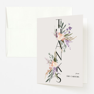 Stacked Bouquets Baby Shower Thank You Cards