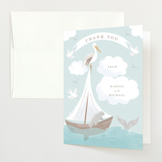 Little Sailboat Baby Shower Thank You Cards