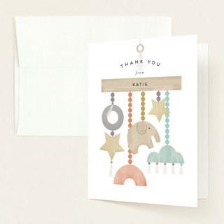 boho baby mobile Baby Shower Thank You Cards