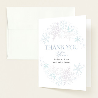 Winter Baby Snowflakes Baby Shower Thank You Cards