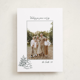 Minimal tree farm Holiday Photo Cards