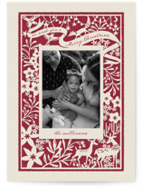 Woodland Papercut Holiday Photo Cards