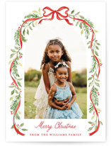 Ribbon arch Holiday Photo Cards