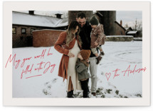 Handwritten Joy Holiday Photo Cards