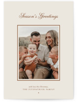 A golden Christmas Holiday Photo Cards