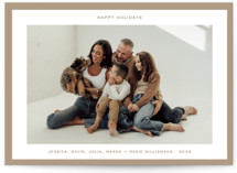 modern border Holiday Photo Cards