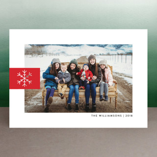 Snowflake Tab Holiday Photo Cards