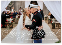 Classic Holiday Script Holiday Photo Cards