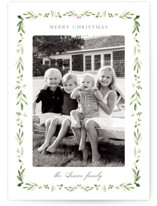 Foliage Frame Holiday Photo Cards