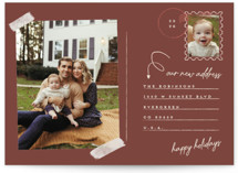 Return Address Holiday Photo Cards