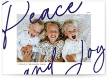 whimsical peace & joy Holiday Photo Cards
