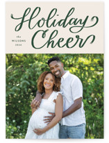 Holiday Cheer Ribbon Holiday Photo Cards