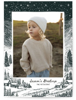 Snowy Night Holiday Photo Cards