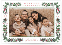 Sparkly Bows Holiday Photo Cards