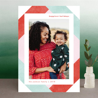 Abstract Frame Holiday Photo Cards