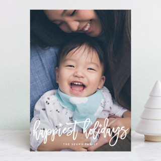 Fun Holiday Script Holiday Photo Cards