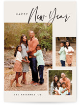 Written Out Holiday Photo Cards