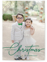 Calligraphic Script Holiday Photo Cards