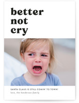 better not cry Holiday Photo Cards