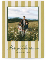 Citron Stripe Holiday Photo Cards
