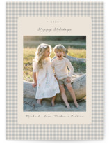 Gingham Vintage Holiday Photo Cards