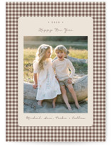 Gingham Vintage Holiday Photo Cards