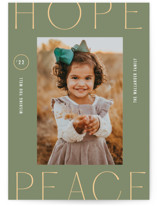 hope + peace Holiday Photo Cards