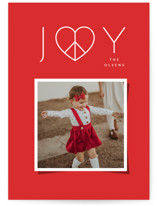 Joy Heart Peace Holiday Photo Cards