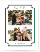 vintage line frame Holiday Photo Cards