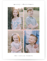 Candy Caner Ribbon Holiday Photo Cards