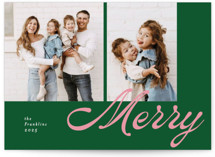Sporty Merry Holiday Photo Cards