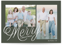 Scripted Merry Holiday Photo Cards