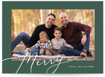 Angled Script Holiday Photo Cards