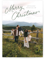 Nostalgic Script Holiday Photo Cards