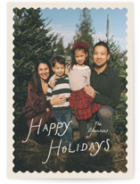 Waved Holiday Photo Cards