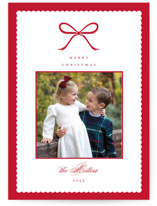 Scallop Bow Holiday Photo Cards