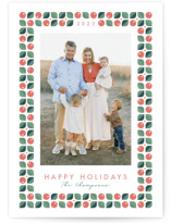 Geo Holly Holiday Photo Cards