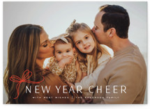 Cute bow Holiday Photo Cards