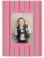 Colorful Stripes Holiday Photo Cards