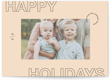 Modern Outline Holiday Photo Cards