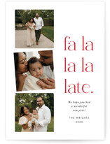 Fa la la la late Holiday Photo Cards