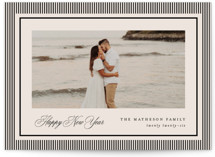 Striped Elegance Holiday Photo Cards