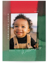 Watercolor Frame Holiday Photo Cards
