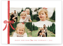 Dotted Ribbon Holiday Photo Cards